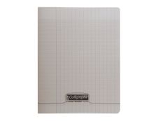 Calligraphe 8000 - Cahier polypro 17 x 22 cm - 96 pages - grands carreaux (Seyes) - gris
