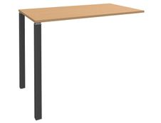 Table Lounge 2 Pieds - L140xH105xP80 cm - Pieds carbonne - plateau imitation hêtre