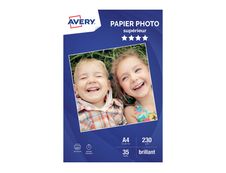 Avery - Papier Photo brillant - A4 - 230 g/m² - impression jet d'encre - 35 feuilles