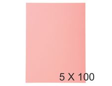 Exacompta Forever - 5 Paquets de 100 Chemises - 220 gr - rose