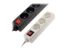 zenitech - Multiprise 3 prises avec interrupteur - blanc - 1m