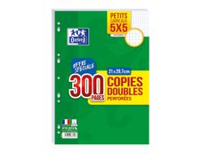 Oxford - 300 copies doubles A4 - petits carreaux (5x5 mm) - perforées