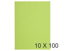Exacompta Flash - 10 Paquets de 100 Sous-chemises recyclées - 80 gr - vert tilleul