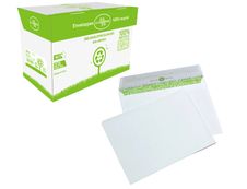 La Couronne - 200 Enveloppes recyclées C5 162 x 229 mm - 90 gr - sans fenêtre - extra blanc - bande auto-adhésive