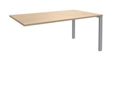 Bureau simple IRIS - L120 cm - Plan suivant - Pieds aluminium - plateau imitation Chêne clair