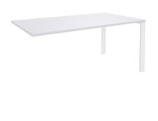Bureau simple IRIS - L160 cm - Plan suivant - Pieds blanc - plateau Blanc perle