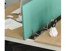 Goulotte réceptacle de bureau pour cables et prises électriques pour plan L160