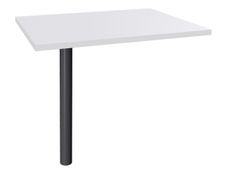 Extension IDRA/DUAL sur pied tube - 80 x 60 cm - Pied anthracite - plateau Blanc perle