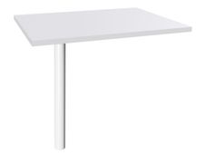Extension IDRA/DUAL sur pied tube - 80 x 60 cm - Pied blanc - plateau Blanc perle