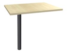 Extension IDRA/DUAL sur pied tube - 80 x 60 cm - Pied anthracite - plateau imitation Erable