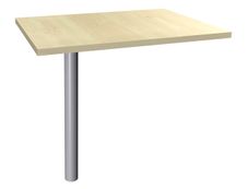 Extension IDRA/DUAL sur pied tube - 80 x 60 cm - Pied alu - plateau imitation Erable