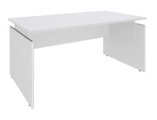 Bureau INEO JET UP Bureau Vallée - Réglable en hauteur - L160 x H74/78/82 x P80 cm - Pieds blanc - plateau blanc - Entretoise Blanc