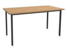 Table de réunion Rectangulaire - 160 x 80 cm - Pieds anthracite - imitation hêtre