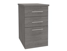 Caisson bout de bureau IDRA/DUAL - L43 x P60 cm - Imitation Chêne gris