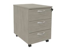Caisson mobile IDRA/DUAL - L43 x H56 x P60 cm - 3 Tiroirs - Imitation Chêne gris