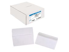 La Couronne - 500 Enveloppes DL 110 x 220 mm - 80 gr - sans fenêtre - blanc - bande auto-adhésive
