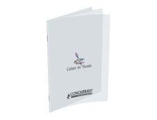 Conquérant Classique - Cahier de dessin polypro 24 x 32 cm - 48 pages blanches - transparent