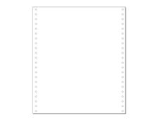 Exacompta - Papier listing blanc - 1000 feuilles 240 mm x 11" - bandes Caroll détachables - microperforations 4 côtés