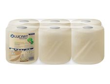 Lucart Professional EcoNatural - Rouleau d'essuie-mains double épaisseur - 450 feuilles - pack de 6