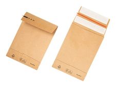 Antalis - 250 Pochettes Enveloppes aller-retour - 25 x 35 x 5 cm - brun - double bande adhésive
