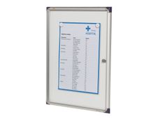 Nobo - Vitrine intérieure 4 A4 (510 x 680 mm) - cadre aluminium fond métal