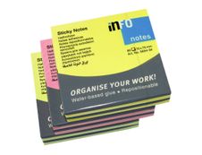 Global Distribution - Pack de 6 Blocs - Notes adhésives 80 feuilles - couleurs assorties