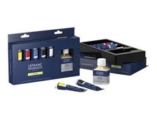 Lefranc & Bourgeois - Pack de 5 tubes de peinture à huile Fine avec médium à peindre - couleurs primaires assorties - 40 ml