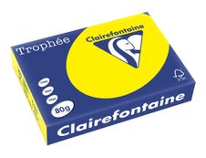 Clairefontaine Trophée - Papier couleur - A4 (210 x 297 mm) - 80 g/m² - 500 feuilles - jaune soleil