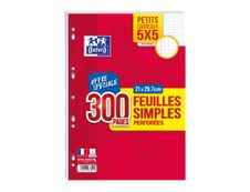 Oxford - 300 feuilles simples A4 - petits carreaux (5x5 mm) - perforées