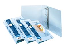 Exacompta Kreacover - Classeur à anneaux personnalisable - Dos 34 mm - A4 Maxi - blanc - 3 pochettes extérieures