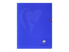 Clairefontaine Mimesys - Cahier polypro 24 x 32 cm - 96 pages - grands carreaux (Seyes) - bleu marine