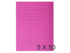Exacompta Forever - 5 Paquets de 50 Chemises imprimées - 220 gr - fuchsia