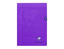 Clairefontaine Mimesys - Cahier polypro A4 (21x29,7 cm) - 96 pages - grands carreaux (Seyes) - violet