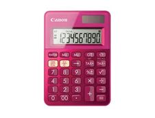 Calculatrice de bureau Canon LS-100K - 10 chiffres - alimentation batterie et solaire - rose