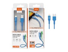 M.TK BT758 - câble Lightning vers USB-A - tressé - 1 m - bleu