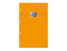 Oxford - Pack de 5 Blocs notes - A4 + - 160 pages - grands carreaux - perforés - orange