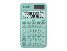 Calculatrice de poche Casio SL-310UC - 10 chiffres - alimentation batterie et solaire - vert