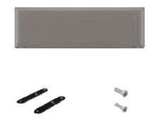 Panneau acoustique LEONARDO avec patine de fixation noir - L120 x 40 cm - Gris