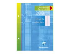 Clairefontaine - 200 feuilles simples 17x22 cm - grands carreaux (Seyes) - perforées