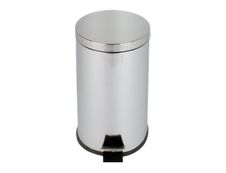 Techline - Poubelle à pédale inox 20L - couvercle basculant