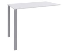 Table Lounge 2 Pieds - L120xH105xP80 cm - Pieds alu - plateau blanc perle
