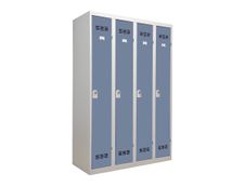 Vestiaire Industrie Propre - 4 portes - 180 x 120 x 50 cm - gris/beu