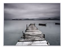 Cadre de décoration plexi/alu - 61 x 81 cm - Ciel et mer