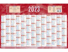 Bouchut 228 - Calendrier bancaire recto 13 mois - 43 x 65 cm - rouge