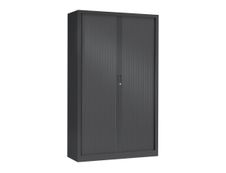 Armoire haute monobloc à rideaux GENERIC - 198 x 120 x 43 cm - anthracite