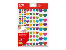Apli Kids - 624 stickers cœurs - couleurs assorties