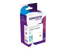 Cartouche compatible HP 56/57 - pack de 2 - noir, cyan, magenta, jaune - Wecare K10103W4 