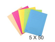 Exacompta Forever - 5 Paquets de 50 Chemises imprimées - 220 gr - couleurs assorties