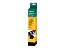 Fellowes - 25 anneaux de reliure en plastique - 8 mm - jusqu'à 40 feuilles - noir
