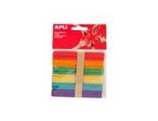 Apli - 40 bâtons de bois - coloris assortis